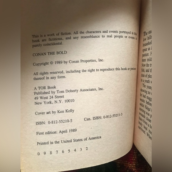 Conan the Bold by John Maddox Roberts TOR Trade Paperback 1st edition 1989 - Picture 2 of 4